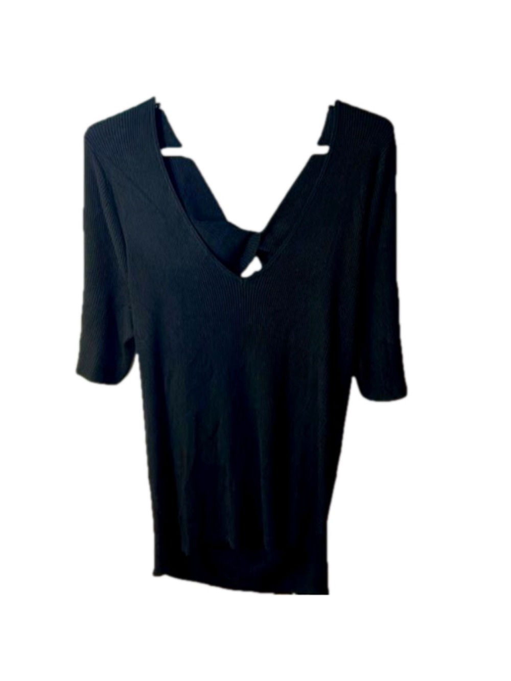 Reitman's open and twist back shirt sleeve sweater NWT 3X